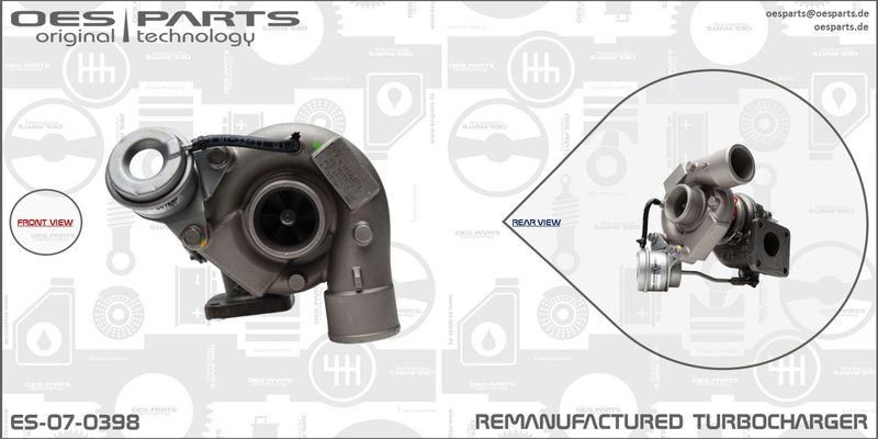 OES PARTS kompresorius, įkrovimo sistema ES-07-0398